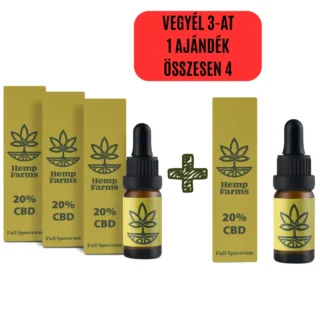 CBD Olaj Hemp Farms Combo 20%+20%+20% 30ml. Full Spectrum