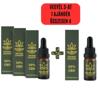 CBD Olaj Hemp Farms Combo 50%+50%+50% 30ml. Full Spectrum