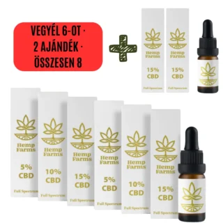 CBD Olaj Super Combo – (2 x 5%) + (2 x 10%) + (2 x 15%)